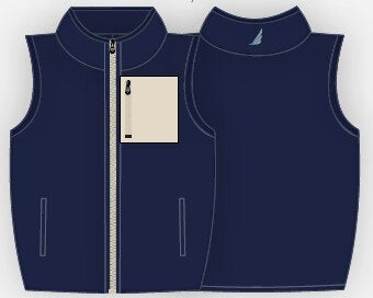 Harry Navy Fleece Vest