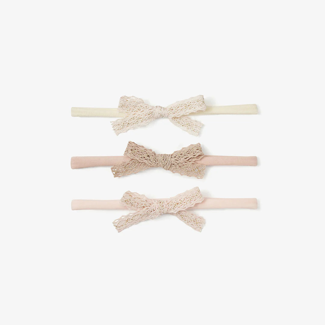 Neutral Sparkle Lace Headbands