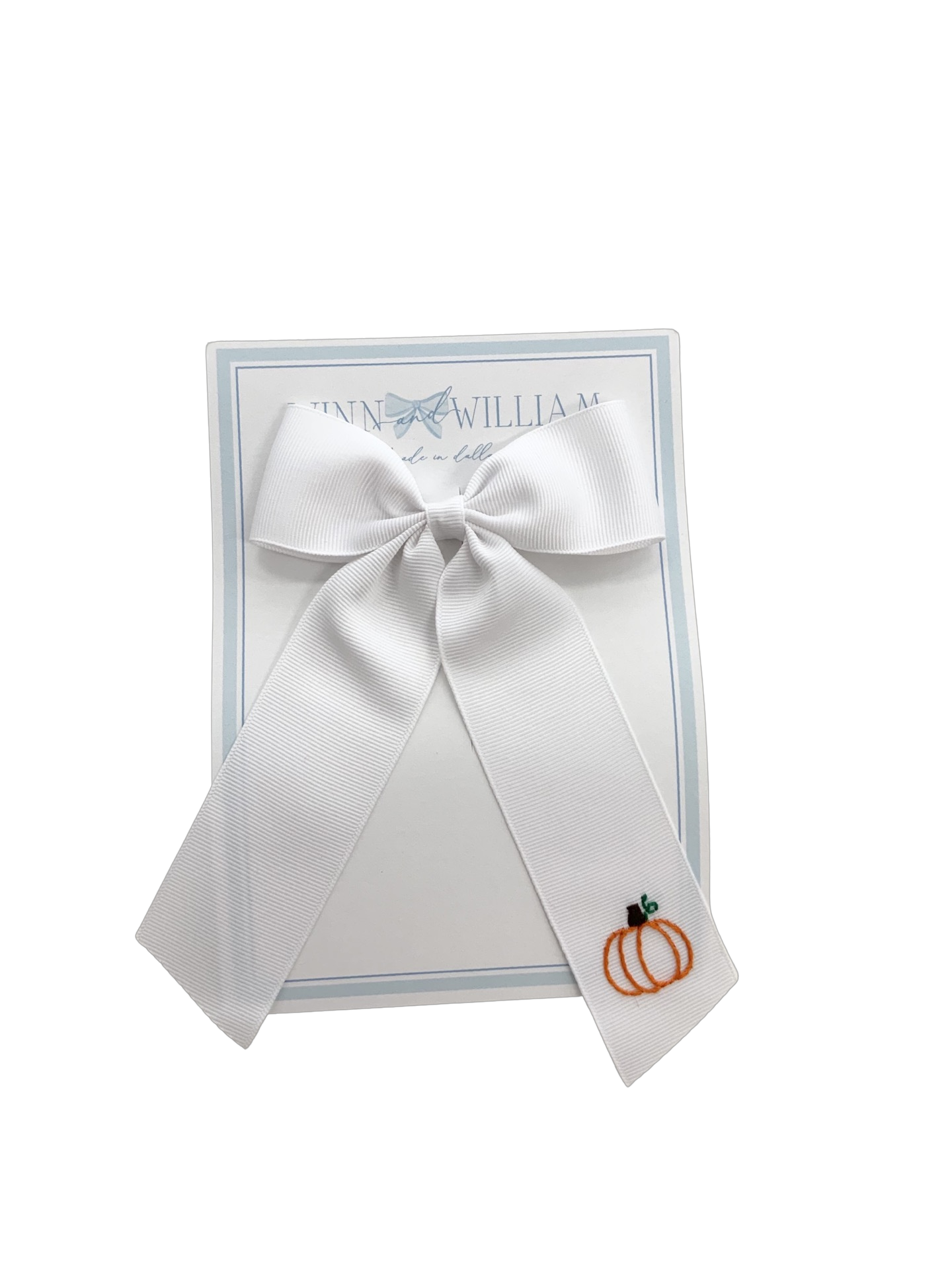 White Pumpkin Tail Bow