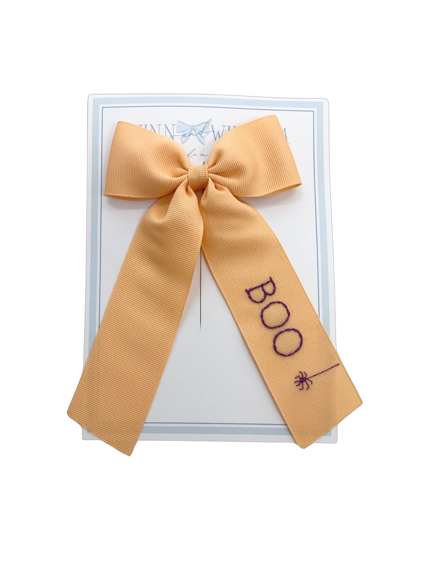 Pale Orange BOO! Tail Bow