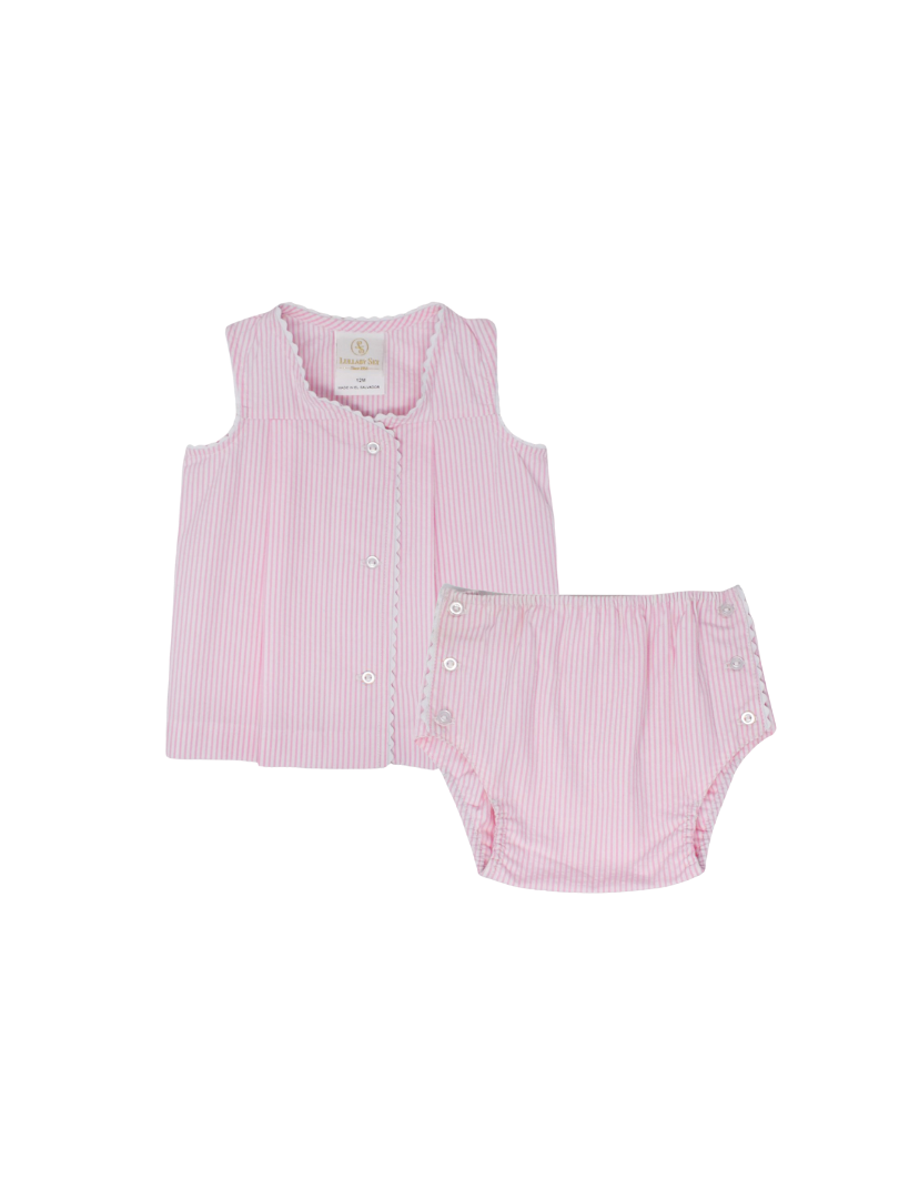 Jill Diaper Set Pink/White