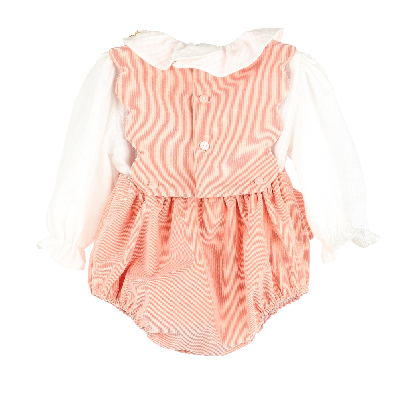 Pumpkin Cord Overall Set