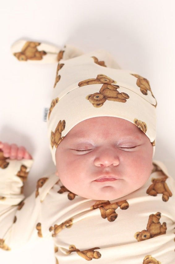Teddy Bear Knotted Hat