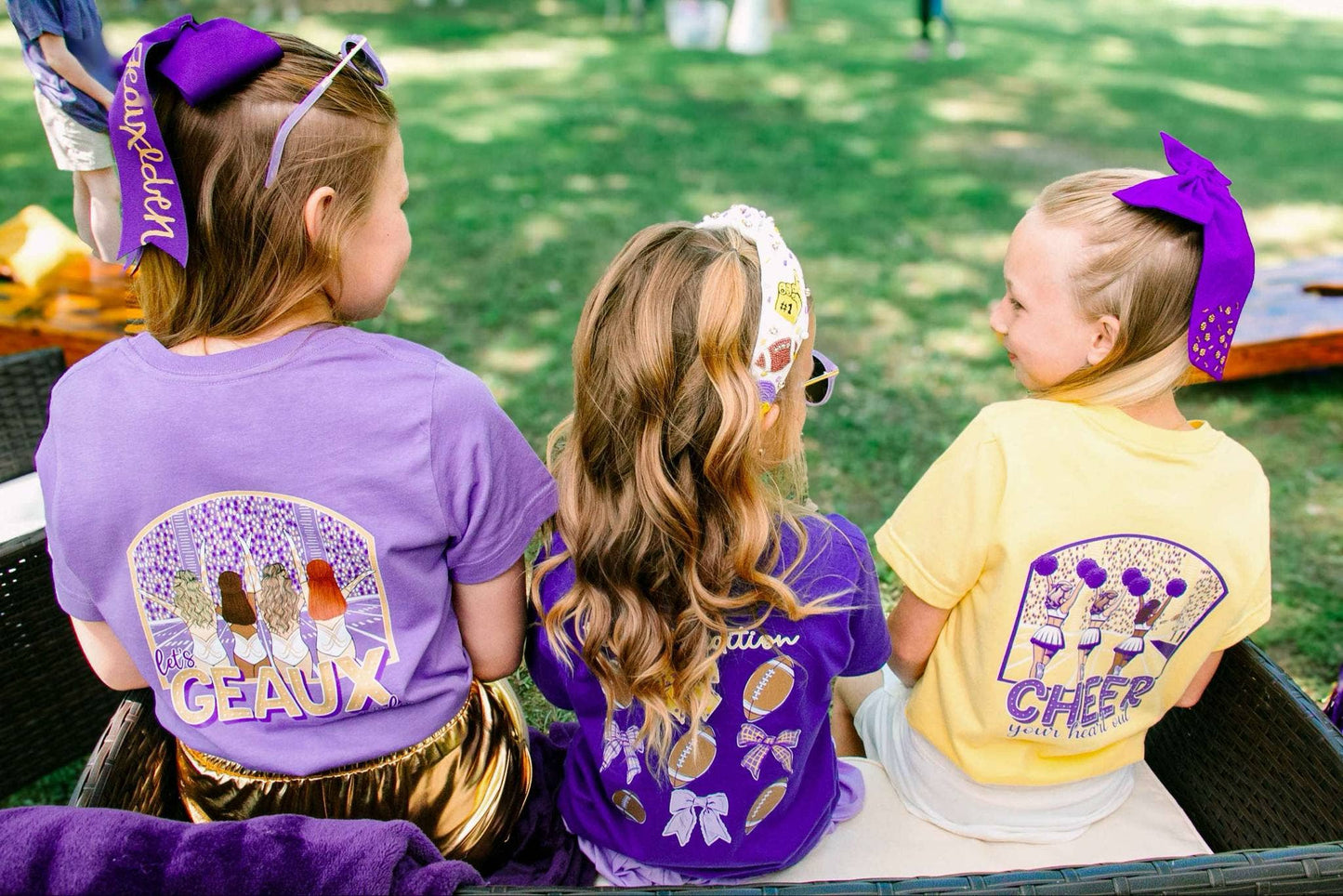 Cheerleaders | Purple + Gold | Football Kid’s Tee