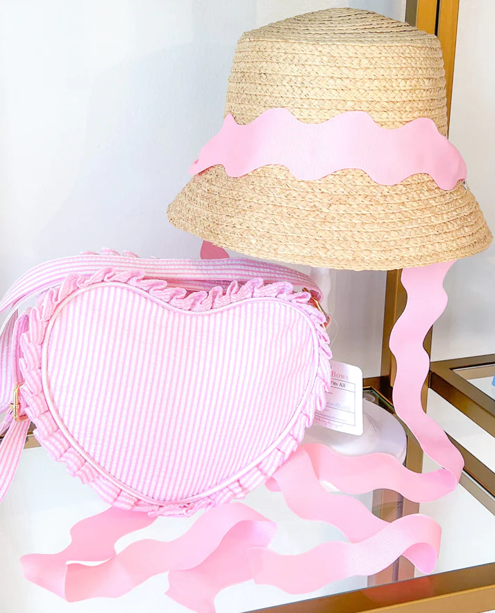 Harbor Hat Pink Scallop Ribbon