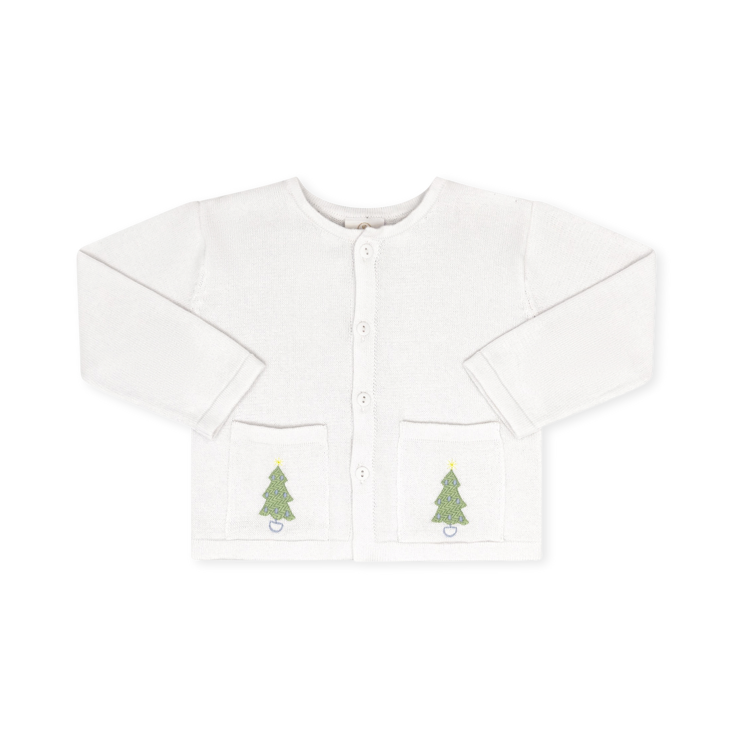 Burrow Button Down Sweater Blue Trees