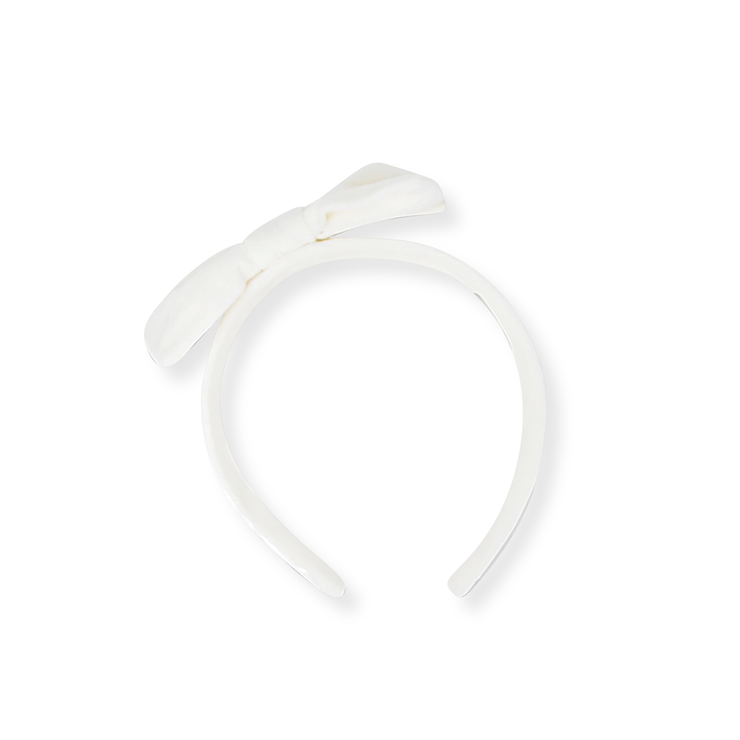 Hadley Headband Winter White Velvet