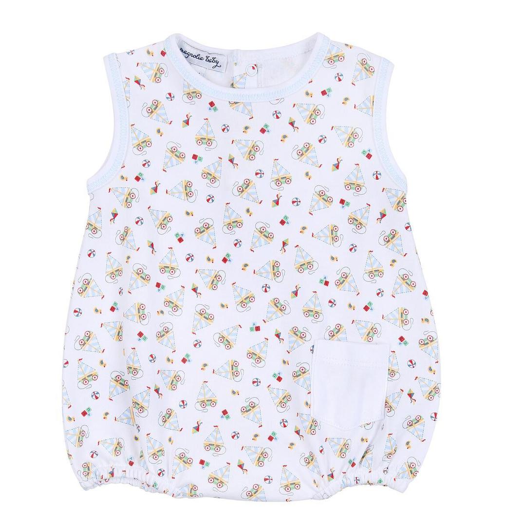 Vintage Sailboat Printed Sleeveless Bubble