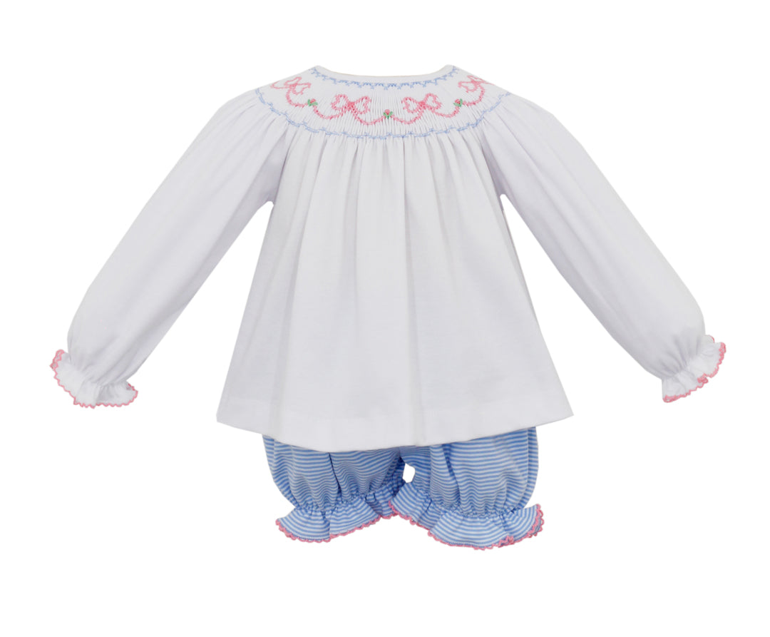 Bow Smocked Bloomer Set