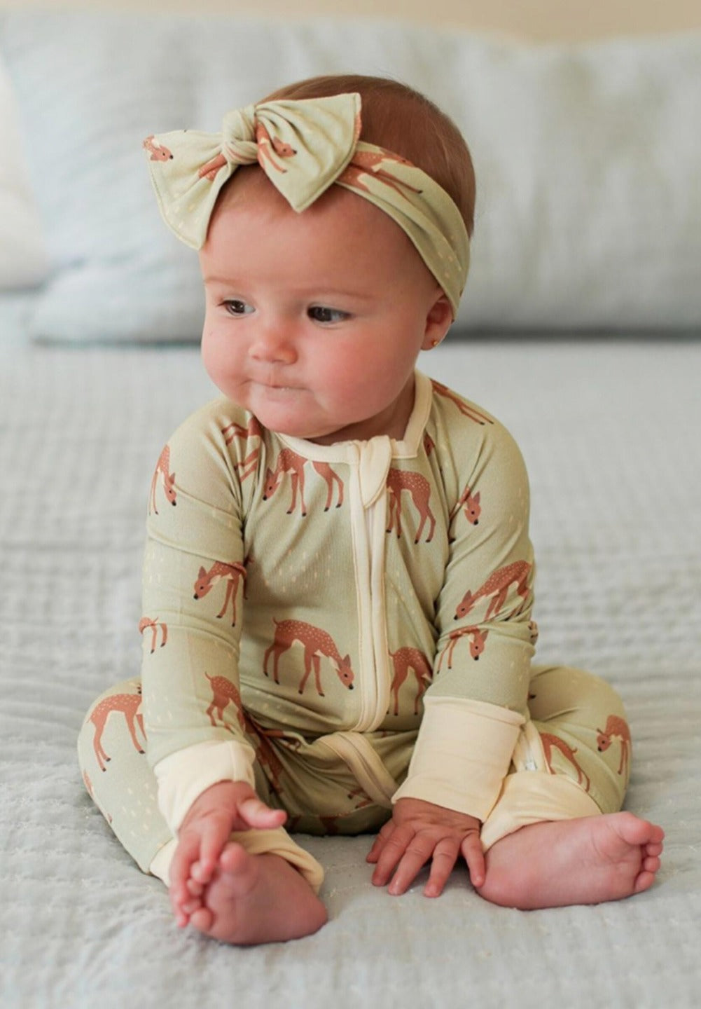 Fawn Field Bamboo Zipper PJ