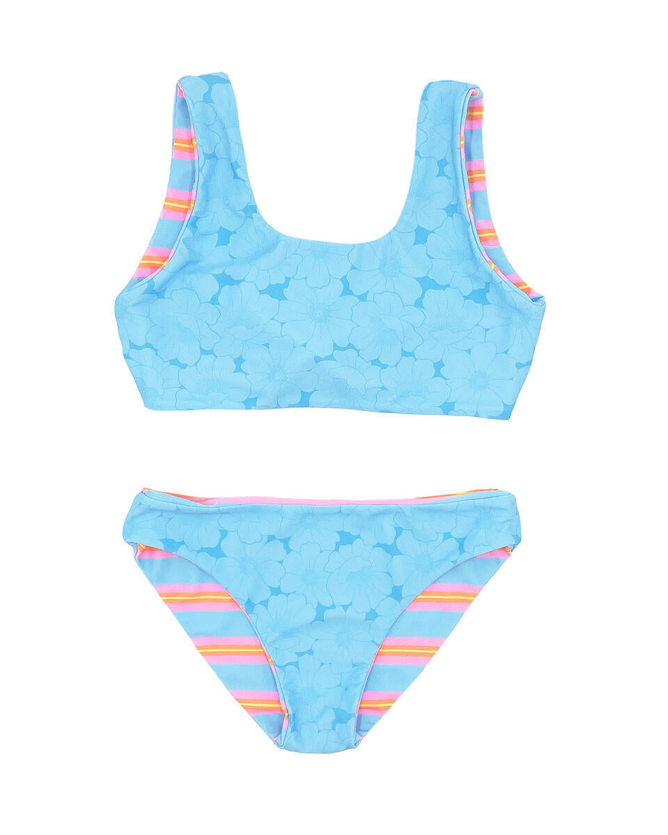 Crystal Blue Island Hopper Reversable Bikini