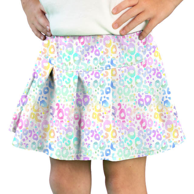 Pastel Leopard Tennis Skort