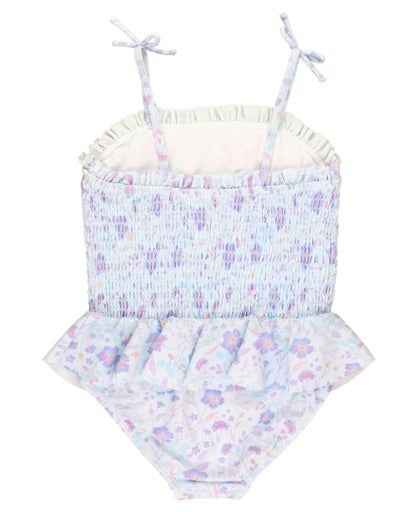 Peplum Smocked Bodice One Piece