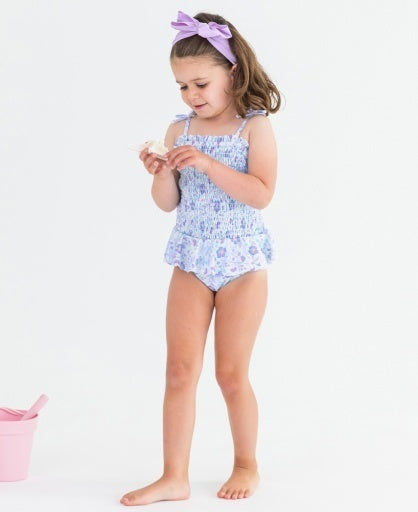 Peplum Smocked Bodice One Piece