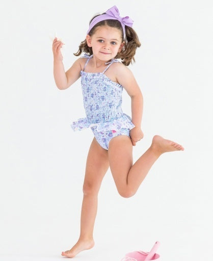 Peplum Smocked Bodice One Piece