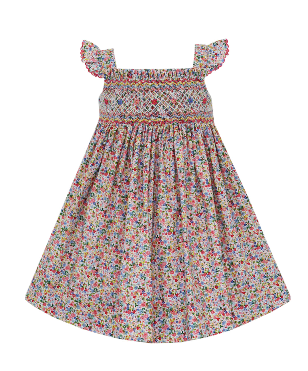 Hot Pink Tyny Floral Sun Dress