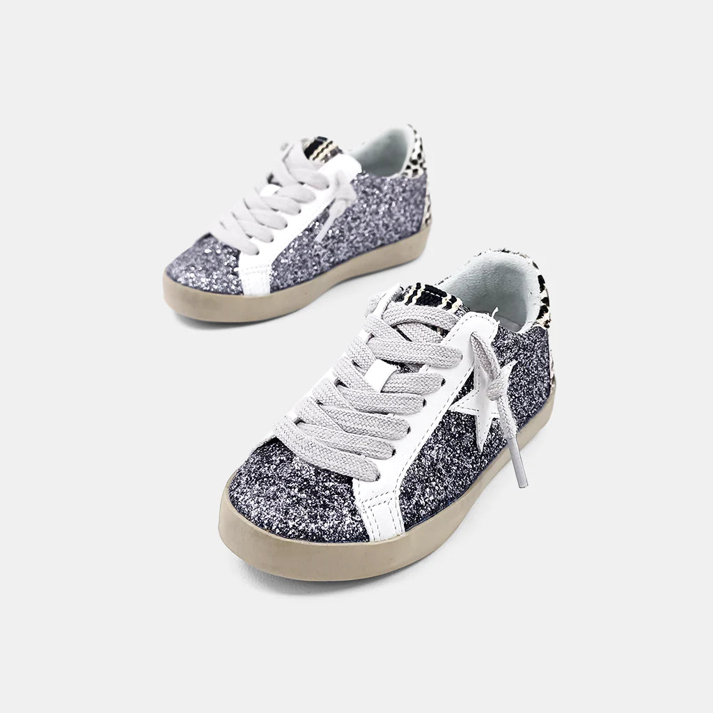 Paula Sneaker Pewter Glitter