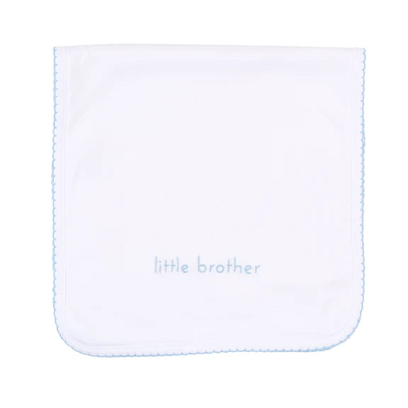 Little Brother Embroidered Burp Cloth