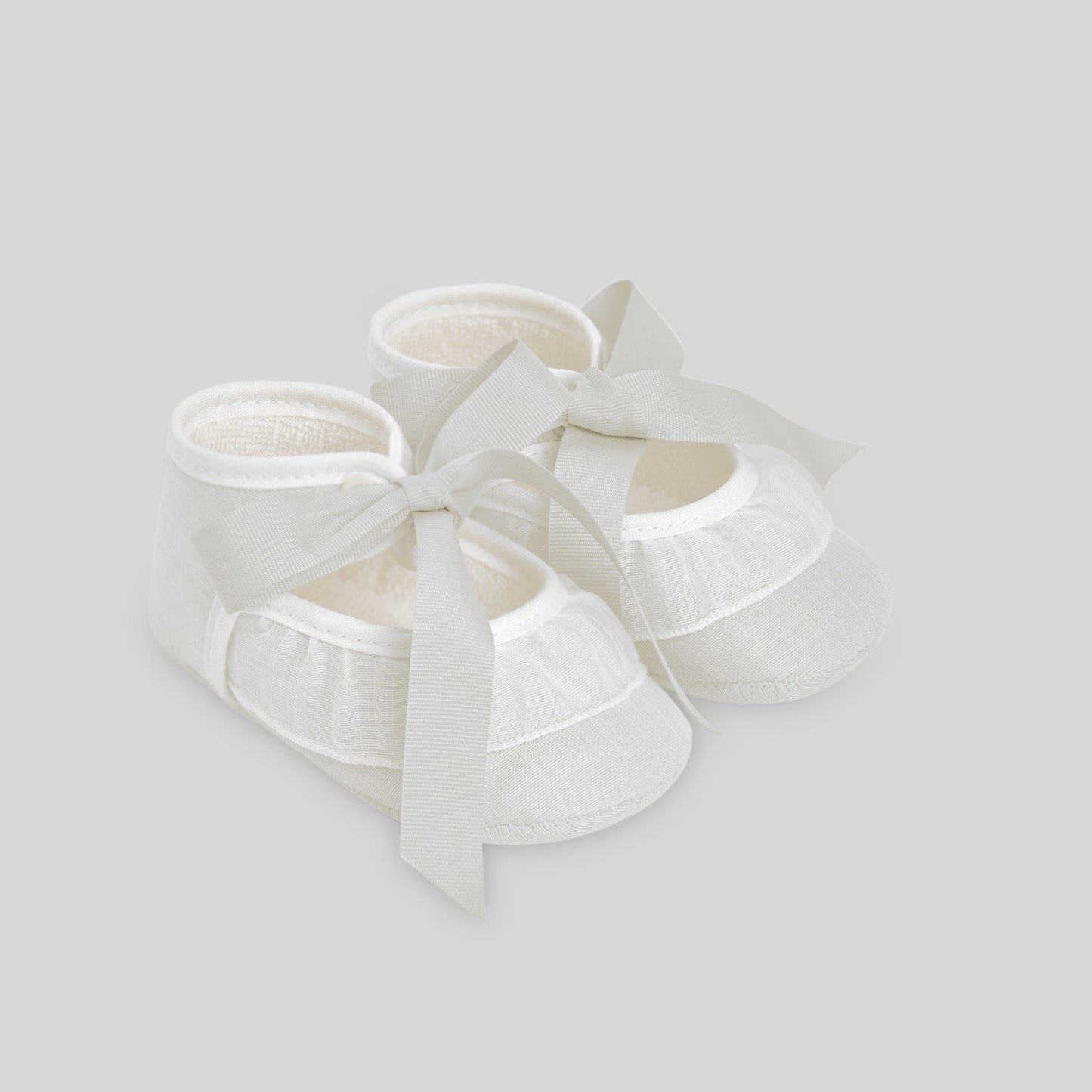 Ruffle Cream Baby Shoes