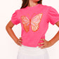 Butterfly Puff Sleeve Top