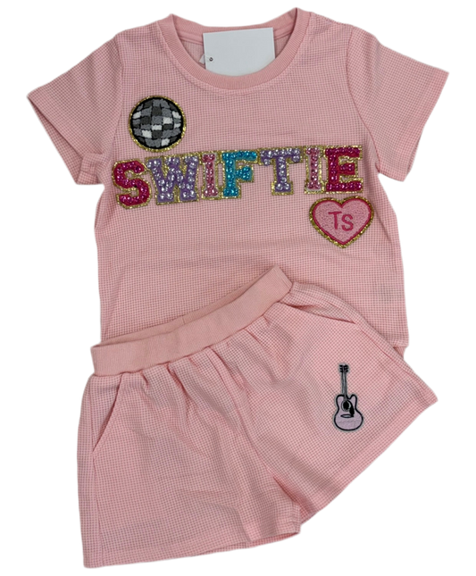 Pink Swiftie Short Set