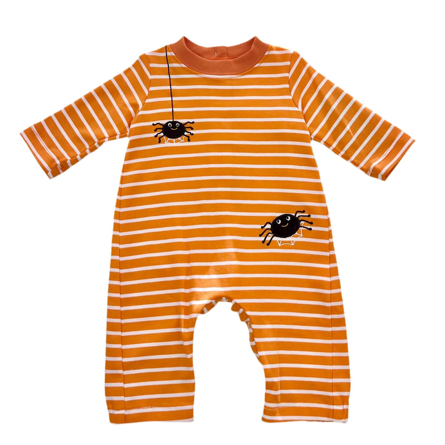 Halloween Orange Stripe Romper