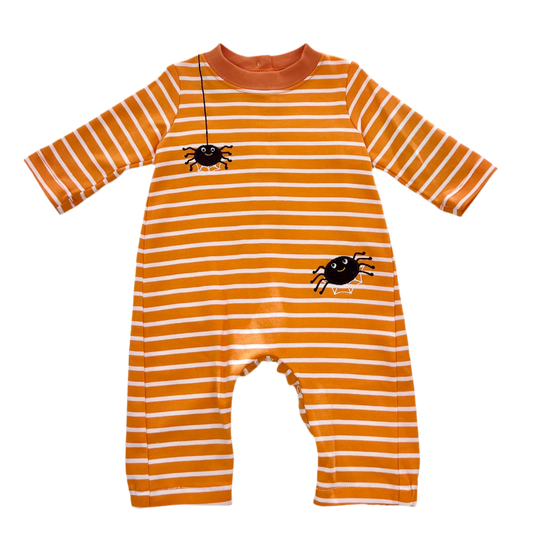Halloween Orange Stripe Romper
