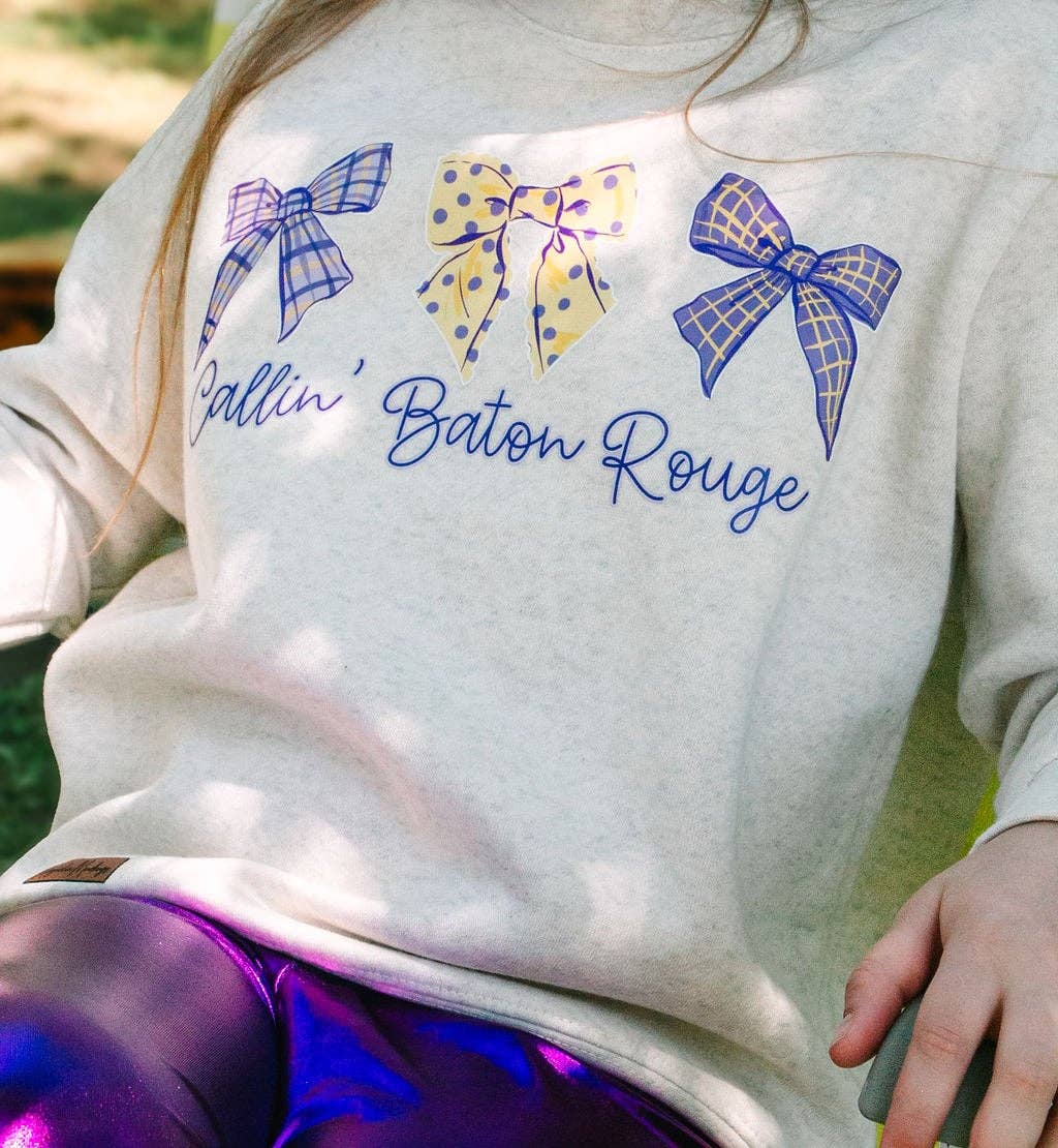 Callin' Baton Rouge Kid's Crewneck Pullover