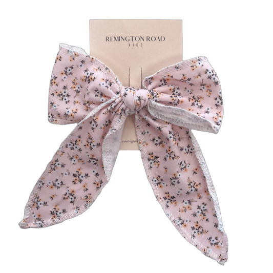 Small Floral Pointelle Bow