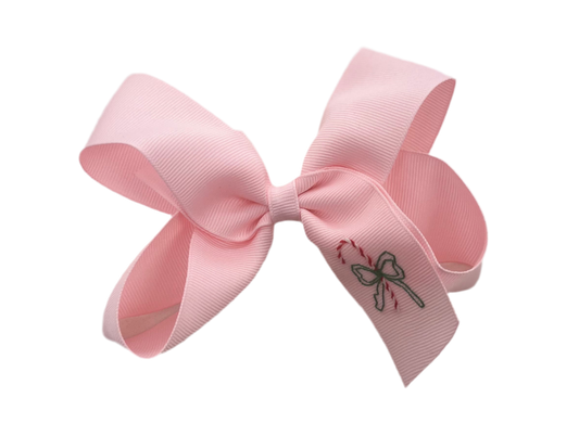 Candy Cane Via Bow