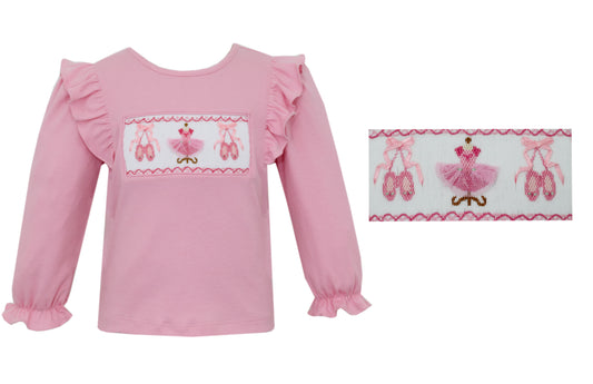 Ballet Slipper Smocked Tee