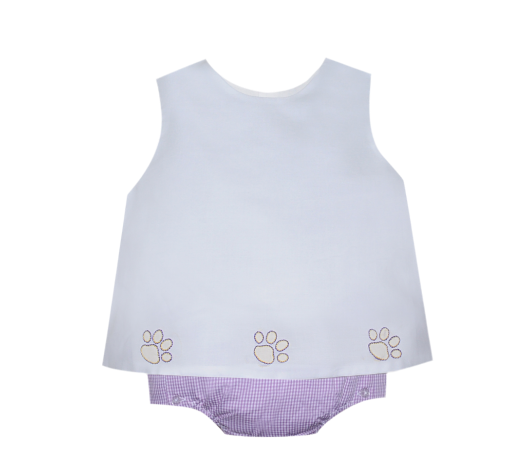 Purple & Gold Paws Diaper Set