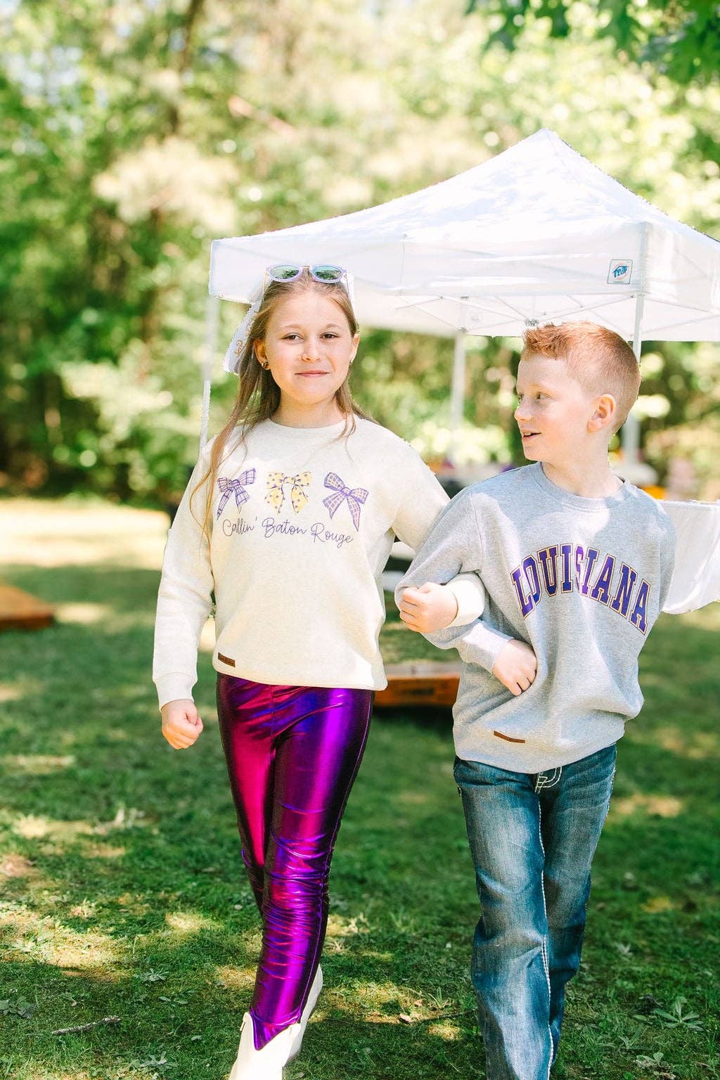 Callin' Baton Rouge Kid's Crewneck Pullover