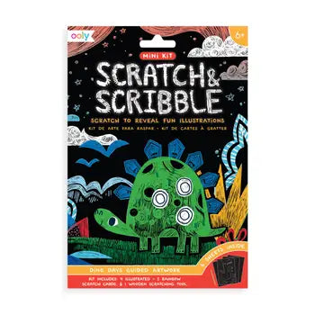 Mini Scratch & Scribble Art Kit - Dino Days