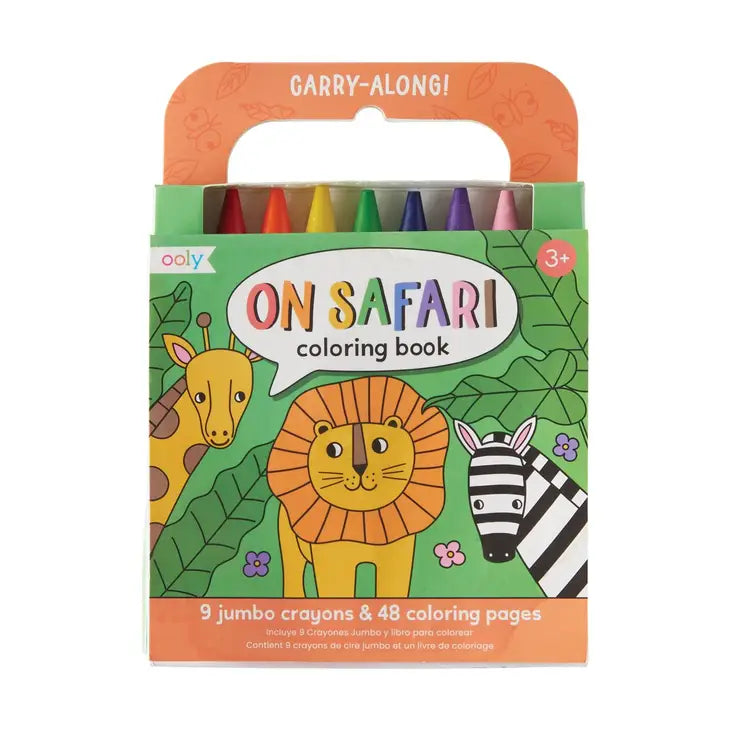 Carry Along Cray & Coloring Book Kit - On Safari