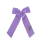 Lavender Fleur De Lis Medium Tail Bow