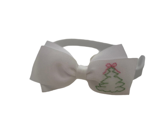 Christmas Tree Lottie Headband Bow