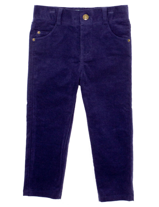 Navy Pinwale Cord Pant