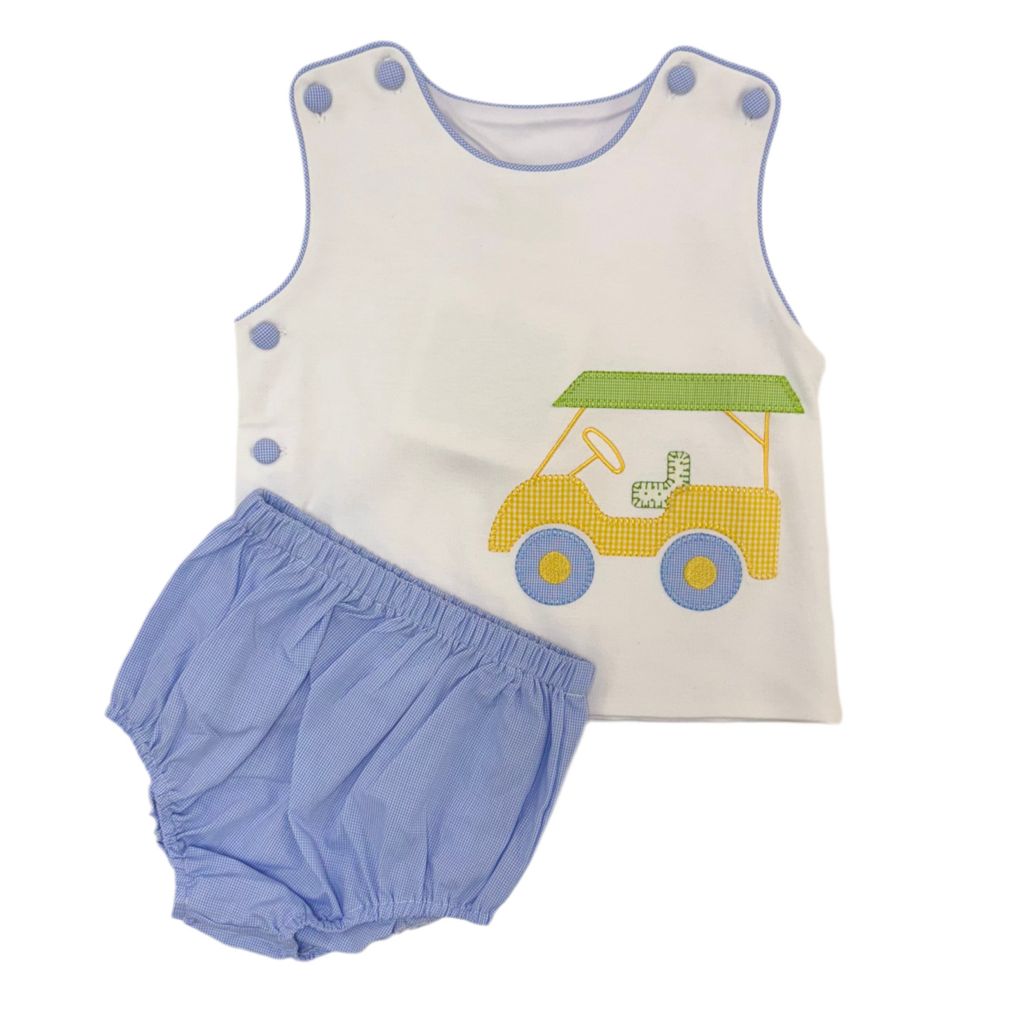 Golf Cart Applique Bloomer Set