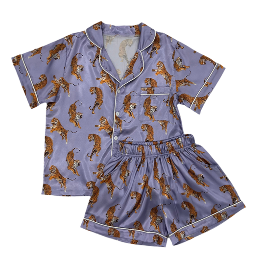 Tiger Satin PJ Set