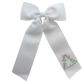 Christmas Tree White Tail Bow