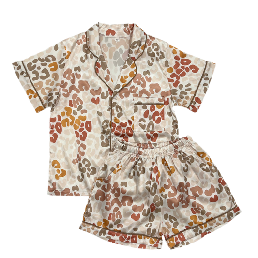 Leopard Satin PJ Set