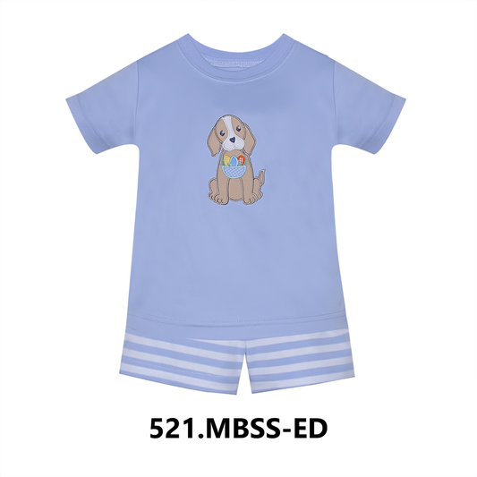 Easter Pup Madison Blue Short Set