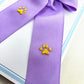 Lavender & Gold Paws Tail Bow