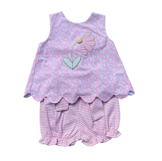 Daisy Applique Bloomer Set