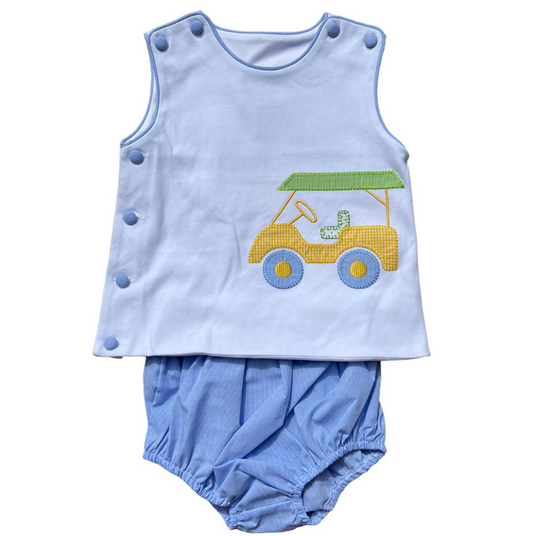 Golf Cart Applique Bloomer Set