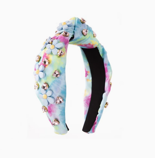 Daisy Tie Dye Knot Headband