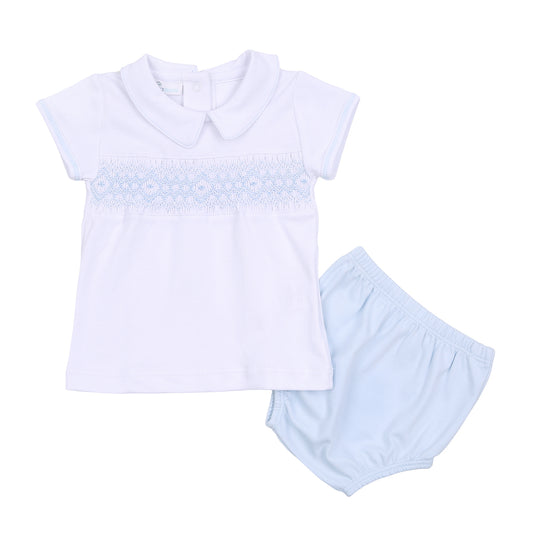 Archie Smocked Collar Diaper Set