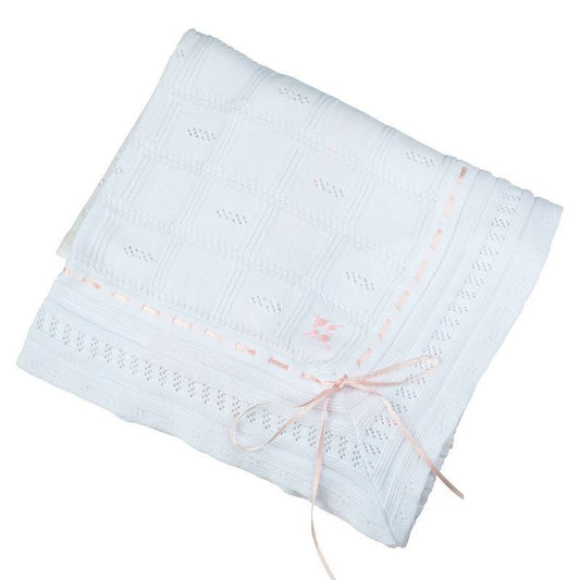 Ribbon Pointelle Blanket