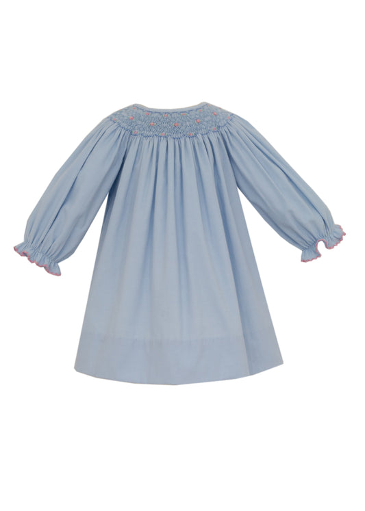 Blue Corduroy Bishop Dress